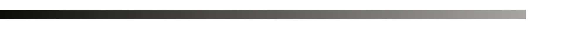 A horizontal bar fades from black on the left to light gray on the right, forming a smooth grayscale gradient across a white background.